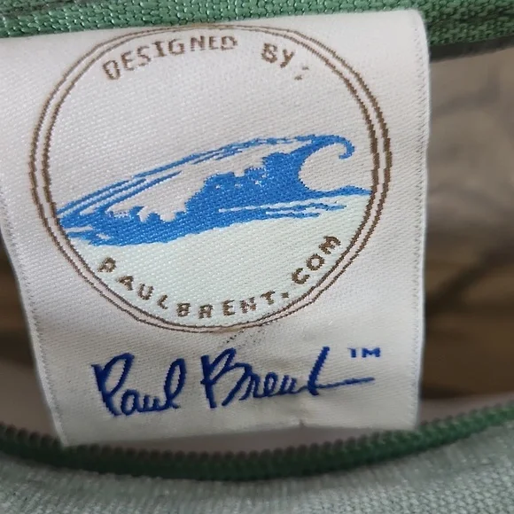 Paul Brent Palm Tree purse handbag canvas beaded army green - Picture 10 of 11